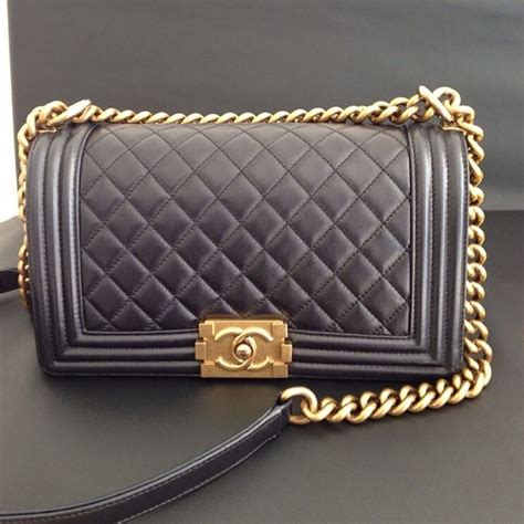 chanel boy with gold hardware|coco chanel boys bag.